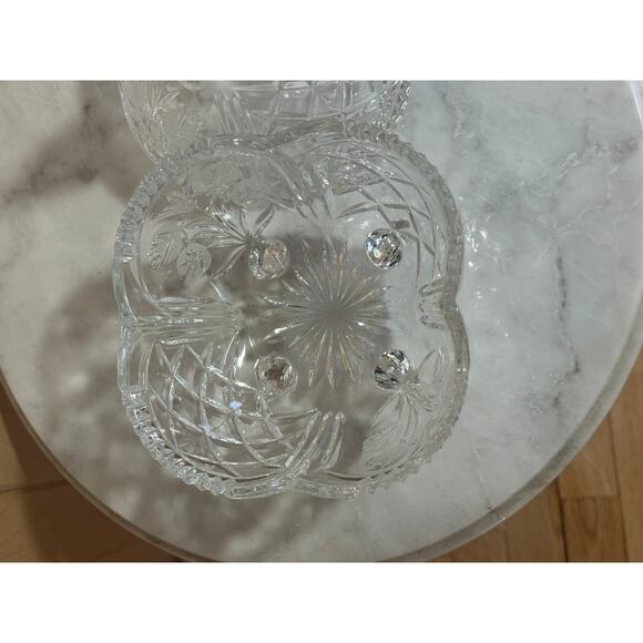 Vintage Cut Crystal Covered Footed Candy Dish - Picture 8 of 13